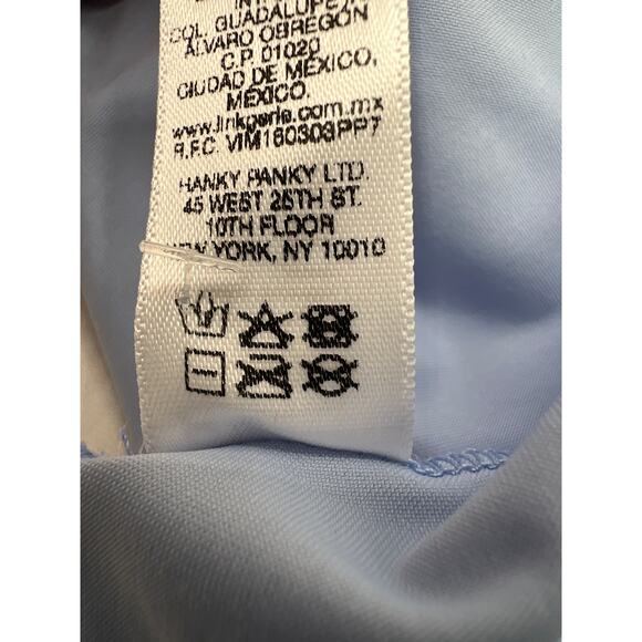 HANKY PANKY SIZE LARGE BREATHE SOFT HIGH RISE THONG FRESH AIR BLUE NWT - Picture 9 of 10